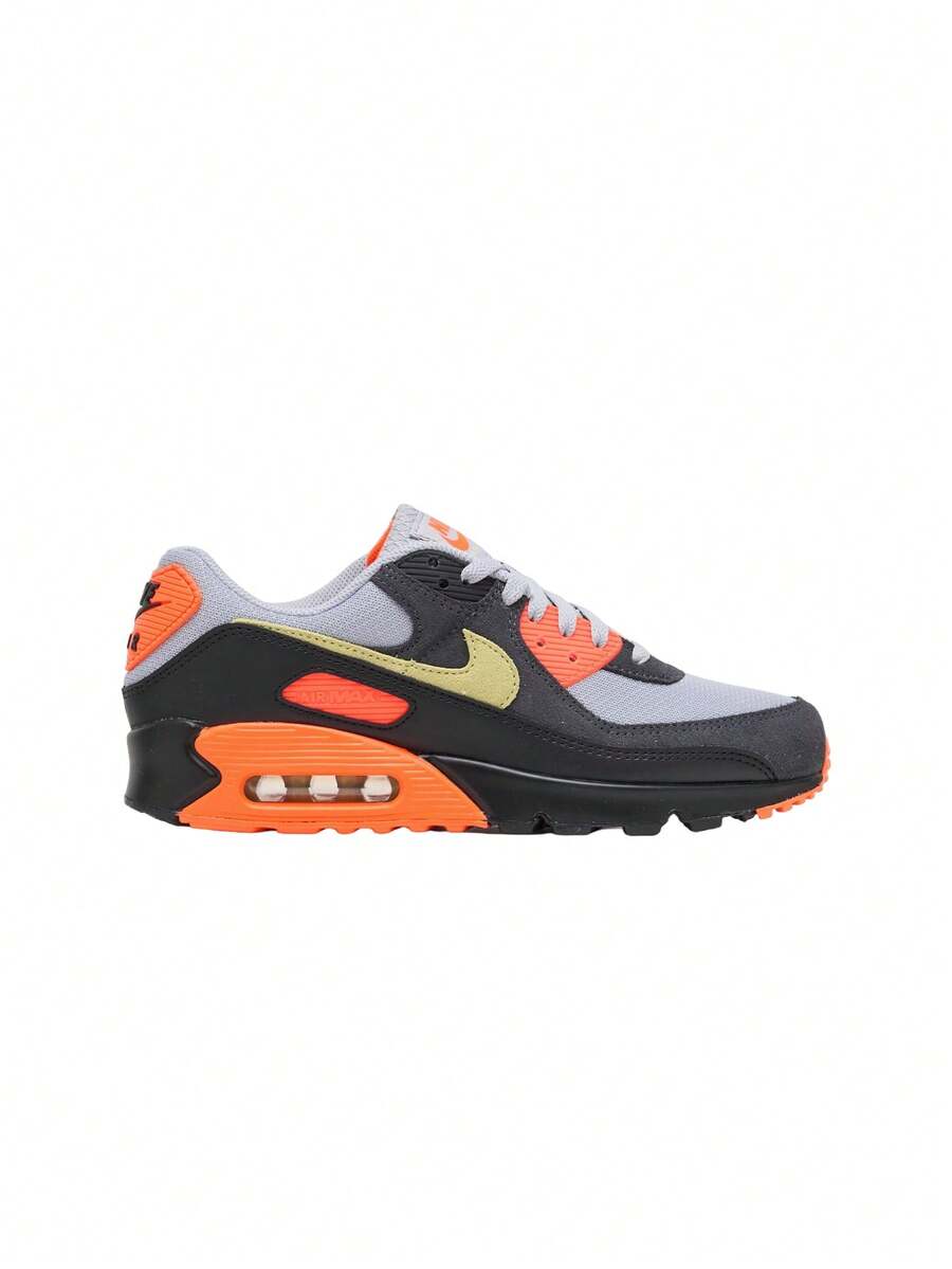 Air Max 90 Men's Sneakers Light Grey / Hyper Crimson / Black / Limelight DM0029 018 - LightSmokeGrey/HyperCrimson/Black/Limelight - View 1
