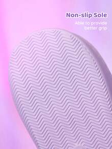 My Little Pony X SHEIN 可爱卡通暮光闪闪独角兽紫色女童儿童拖鞋，柔软毛绒保暖冬季家居鞋，轻便耐用EVA鞋底，适合春、秋、冬季居家卧室空调房穿着，独角兽图案 - 紫色 - 查看 7