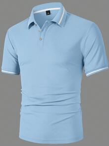 Calvornis 男士休闲半开襟短袖 Polo 衫，夏季日常百搭，适合各种场合，包括男士衬衫、高尔夫球衫、蓝色 Polo 衫等。这款 Polo 衫风格复古，适合日常休闲、周末旅行、户外活动、探险旅行、轻松的工作环境或半正式场合。也可作为男友/丈夫礼物、周年纪念/生日礼物、派对礼物、夏季假期礼物、沙滩装、夏威夷婚礼礼物，以及春夏季节穿着。 - 淺藍色 - 查看 4