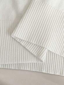 Franclia Women's Spring/Summer White Simple Everyday Collared Short-Sleeved Casual Slim Fit Knit Top, Suitable For Daily Wear, Summer Holiday, Spring, Elegant - White - View 6