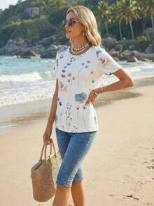 Sylviya 2pcs Women Casual Simple Summer Set Suitable For Going Out,Vacation - Multicolor - View 3