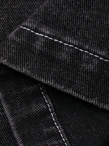 DAZY Tween Girls Denim Shorts - Black - View 7