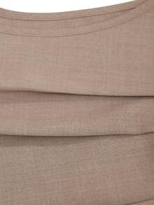 Balvessa Áo kiểu nữ không tay cổ tàu màu trơn thanh lịch - Màu Khaki - Xem 6
