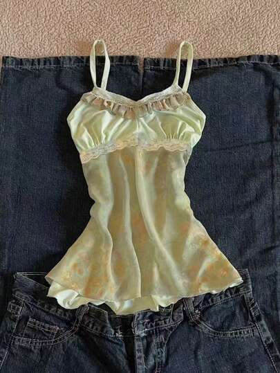 Glimmora Women's Lace Patchwork Camisole