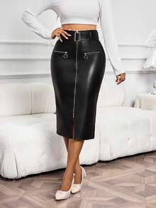 SHEIN Lady 女式裙子 - 黑色 - 查看 7