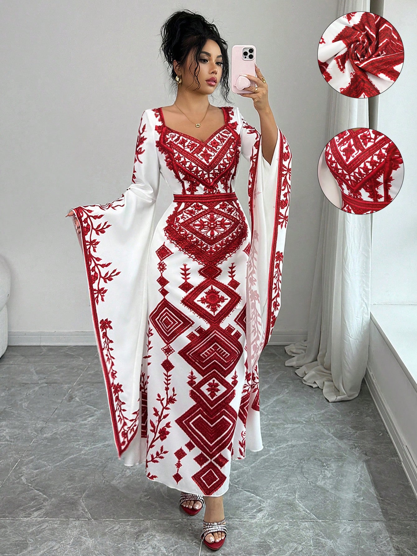 SHEIN Elenzya print dress suitable for romantic ho...