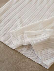 MOTF PREMIUM RIBBED HOLLOW TEXTURED KNIT SLEEVELESS KNIT TOP - White - View 7