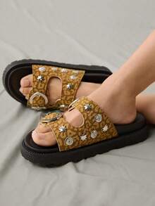 Solecia Women Platforms & Wedge Sandals - Yellow - View 4