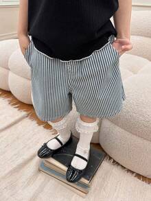 DAZY Girls (Toddler) Denim Shorts - Blue - View 5