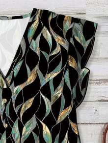 SHEIN LUNE Women's Casual Minimalist Shirt, Suitable For Summer - Black - View 3