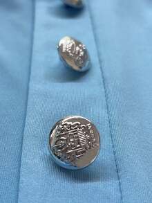 Balvessa Women's Deep V-Neck Sleeveless Bodycon Commuter Dress, Blue - Blue - View 7