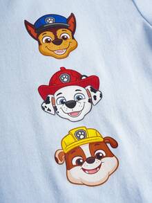 SHEIN | PAW Patrol Young Boy Cartoon Pattern Crew Neck Long Sleeve Pullover T-Shirt - Baby Blue - View 5