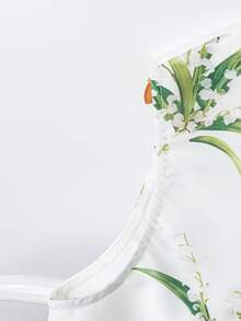 GlowEve Women's Sleeveless Printed Crop Top Knit Top - Green - View 4