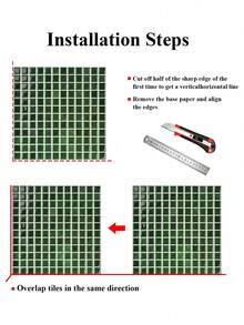 WoStick 简约格子图案清新壁纸，家居装饰 - 軍綠色 - 查看 9