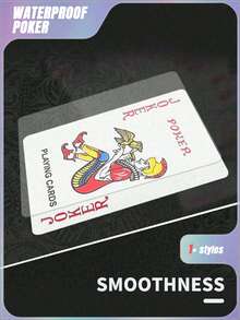 SHEIN 2 Poker Cards ,Playing Cards, Standard Poker Cards, Adult Playing Cards, Waterproof Playing Game Cards, Large Premium Joker Cards, Christmas Gift, Festive Party Supplies, Playing Cards, Party Card Games, Cards Game, Card Deck Box, Cards, Playing Cards,Card Games, Playing Cards, Poker Card Games - Multicolor - View 3