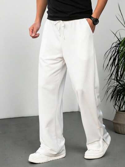 HUEFORM 男士白色街头风休闲运动裤，春夏款