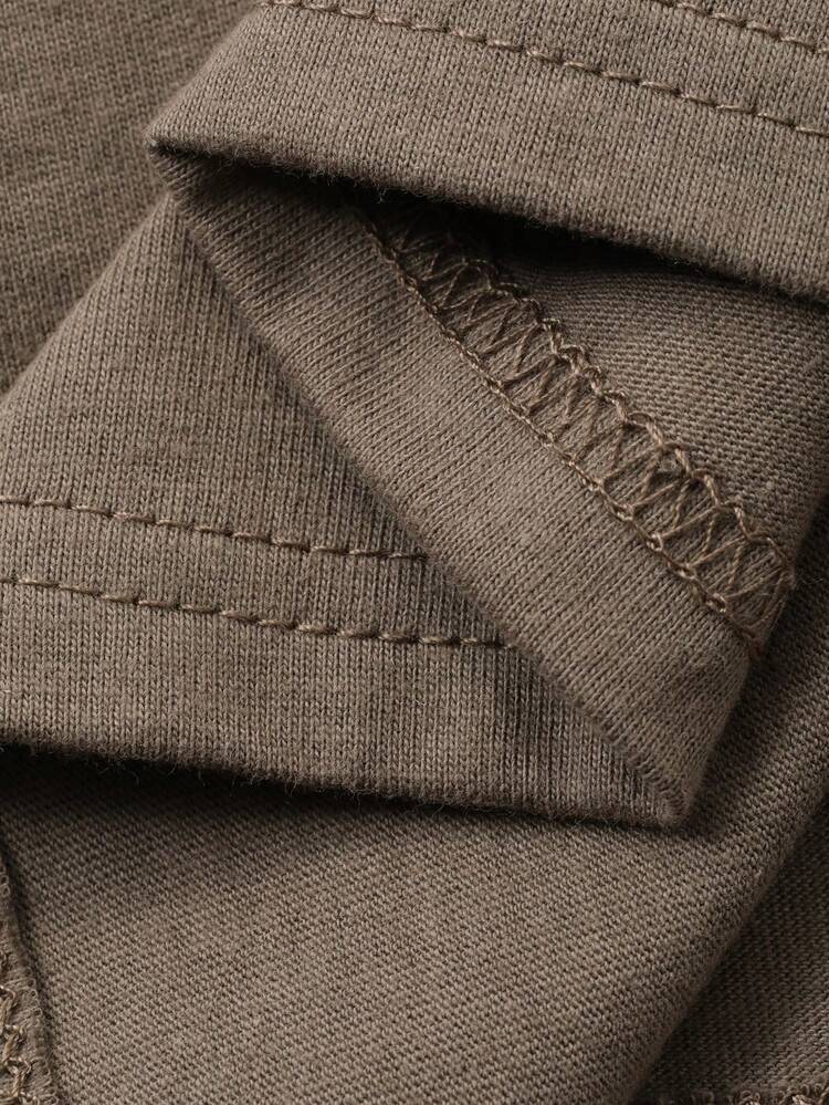 Tween Boy Casual Daily Commute Letter Print Dropped Shoulder Loose Short Sleeve T-Shirt, Summer