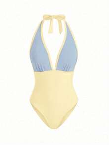 Swim Oasis Sunner Vacation Set Baju Renang Terusan Elegan dan Romantis dengan Dekorasi Bintang Laut Mewah - Krem - View 4