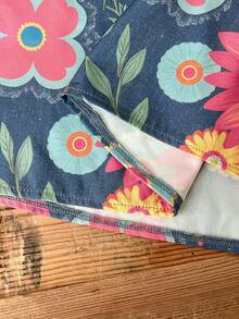 Rusticease 大码女式夏季休闲度假乡村宽松印花V领短袖衬衫，春假、度假、外出，2026新款，简约时尚，日常穿着舒适，休闲度假波西米亚风上衣，复古女式上衣，适合夏季、度假、通勤、日常穿着、外出穿着。 - 彩色 - 查看 9