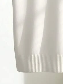 Franclia Women's Spring/Summer White Simple Everyday Collared Short-Sleeved Casual Slim Fit Knit Top, Suitable For Daily Wear, Summer Holiday, Spring, Elegant - White - View 5