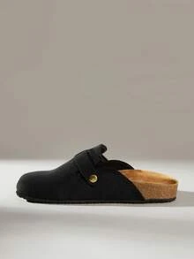 Solecia Sapatos Femininos: Mocassins Retrô Elegantes com Fivela, Confortáveis, Versáteis, Sapatos Planos com Fivela no Top, Adequados para Uso Diário, Eventos Sociais, Festas, Feriados, Casamentos, Férias - Preto - Visão 3