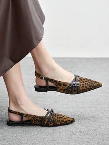 CUCCOO BIZCHIC Women's Leopard Print Buckle Design Casual Fashion Flat Shoes - Multicolor - View 3