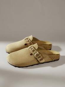 Solecia Papuci de damă fără mâneci, moi și confortabili, cu talpă groasă, vârf închis, pantofi sport fără mâneci pentru femei, kaki - Kaki - Vizualizare 2