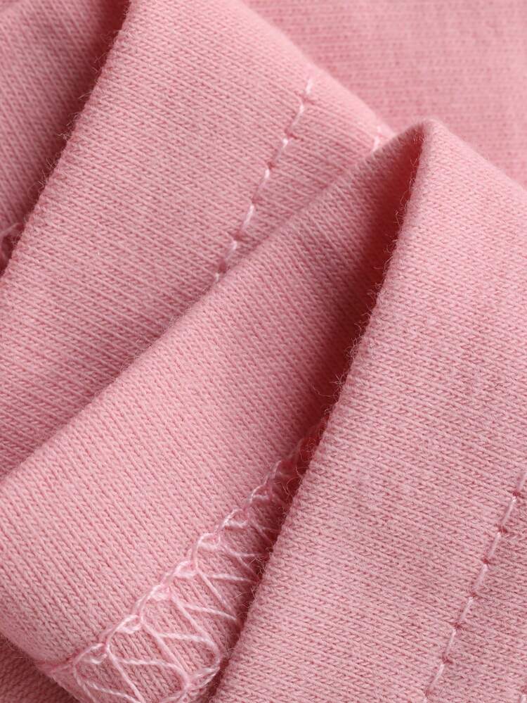 Girls' Round Neck Butterfly Print T-Shirt