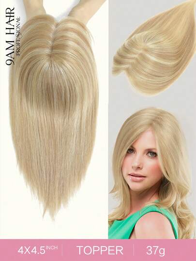 Hair Toppers for Women 100% Real Human Hair Toppers 12 Inch Hair Extensions Clip in Hair Wiglets Hair Pieces for Women with Thinning Hair to Adding Hair Volume