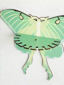 Joivida Bohemian Green Wooden Butterfly Crystal Candlestick, Wall-Mounted Decorative Storage Shelf, Art Craft Ornament For Living Room Entryway Homestay - multicolor - View 13