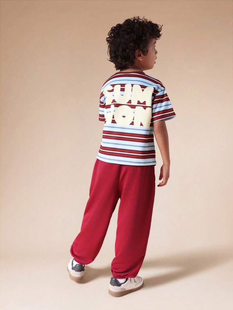 Striped T-Shirt And Joggers Set