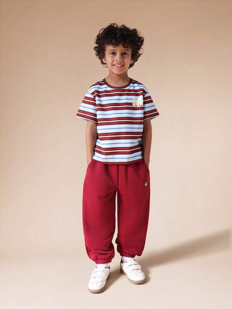 Striped T-Shirt And Joggers Set