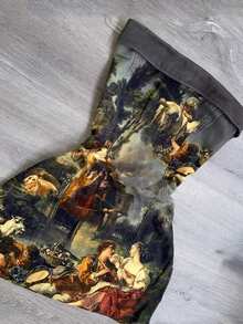 Glimmora Women's Figure Print Fitted Bandeau Mini Dress - Multicolor - View 1