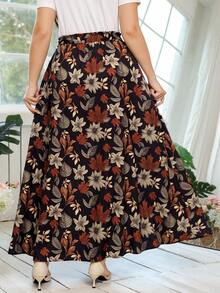 Reflora Plus Size Women Summer Casual Printed Pocket Skirt Carnival Costume Look 2026 Women Carnival Costume Spring Breaks Floral Vacations Summer Skirt - Multicolor - View 3