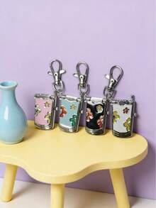 Joivida Cartoon Flip Phone Pendant Watch Student Portable Pocket Watch School Bag Keychain Ornament - multicolor - View 1