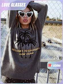 10pcs Cute And Interesting Heart-Shaped Decorative Fashion Glasses For Both Men And Women, Suitable For Wedding Parties, Dance Parties, Etc., In White Color, Christmas - Multicolor - View 3