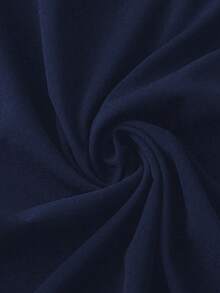 GlowEve CURVE Stylish Navy Blue Knitted Two Piece Set For Women Elegant Regular Sleeve Jacket And Bodycon Skirt With Plant Pattern - Navy Blue - View 6