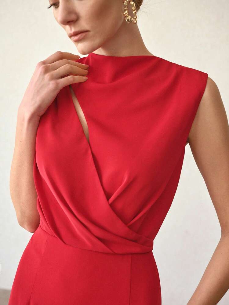 ELEGANT COMMUTER RUCHED FITTED DRESS, SPRING/SUMMER