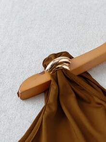 Franclia Set de 2 piezas: Top de un hombro y shorts casuales - Multicolor - Ver 5