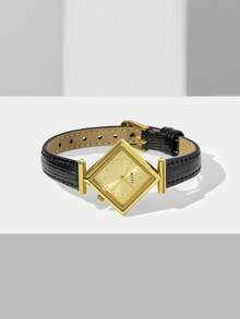 MOTF 金色菱形金珠美甲女士手表 - 黑色 - 查看 6