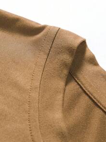 Manfinity Homme Men's Fashionable Casual Printed Round Neck Short Sleeve T-Shirt - Brown - View 5