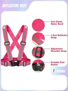 1PC Night Walking Reflective Vest Reflective Vest Traffic Reflective Clothing Reflective - Multicolor - View 8