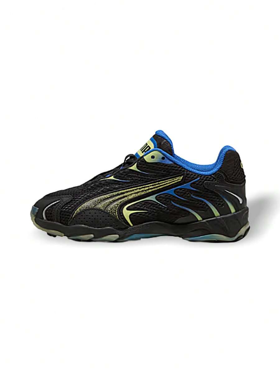 Puma 彪马 Inhale AstroTrail 女款运动鞋（GS）吸汗透气轻便百搭纯色易洗快干户外日常上学女款（GS）黑色/黄色 402737-01 - 黑色/黃色 - 查看 1