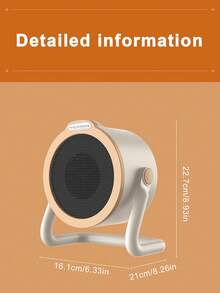 Teckwe 桌面取暖器，家用小型办公室宿舍桌面便携式电暖器，快速加热取暖器