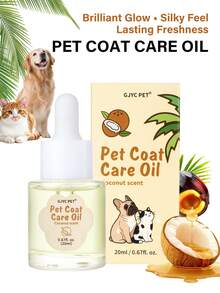 PETSIN 浓缩椰子棕榈精华液，舒缓香氛 - 宠物毛发修复油，配有便捷滴管 - 深层滋润干燥瘙痒的皮肤，轻松梳理打结的毛发 - 恢复光泽和柔软度，0.67 液盎司 - 彩色 - 查看 12