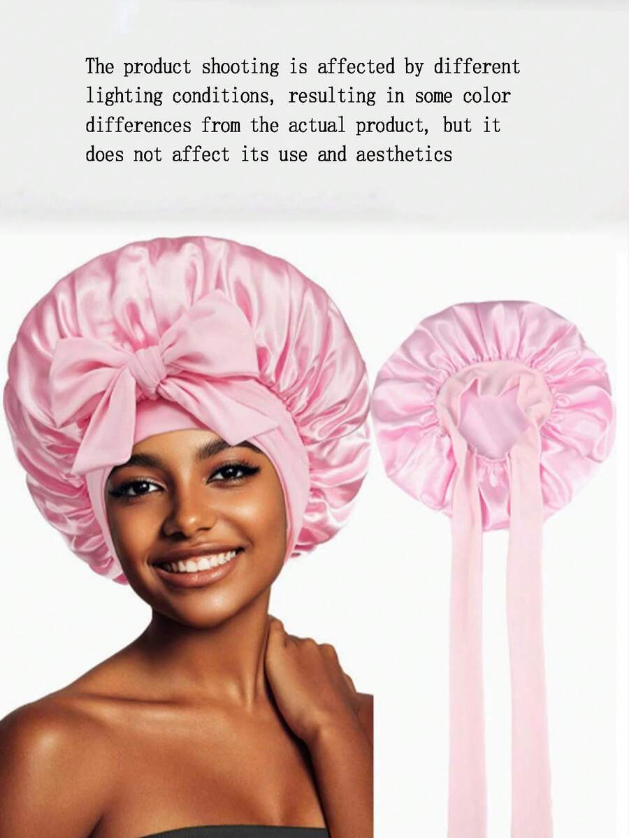 Bộ 5 mũ ngủ lụa cho nữ có dây buộc điều chỉnh, phụ kiện tóc nữ, khăn trùm đầu nữ, mũ ngủ chăm sóc tóc và tắm - Thoải mái điều chỉnh, có dây buộc - Chăm sóc tóc ban đêm cho nữ - Nhiều màu - Xem 1