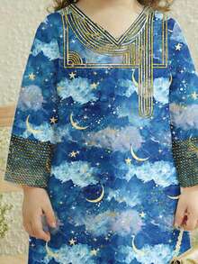 SHEIN Baby Girls Summer/Autumn Top And Matching Pants Set, Suitable For Outings, Casual Wear, Party Occasions - Multicolor - View 6