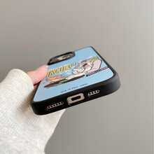 TOM & JERRY X SHEIN This Cartoon Cat And Mouse Pattern Two-In-One Phone Case Is Made Of TPU+PC Material, Featuring Shockproof Matte Texture And Leather Texture, Which Can Prevent Hand Sweating. The Exquisite Heart-Shaped Pattern Effectively Protects Your Apple 14/15 And 16/17 Pro Max Phones. - Multicolor - View 5