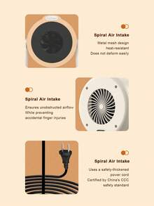 Teckwe 桌面取暖器，家用小型办公室宿舍桌面便携式电暖器，快速加热取暖器