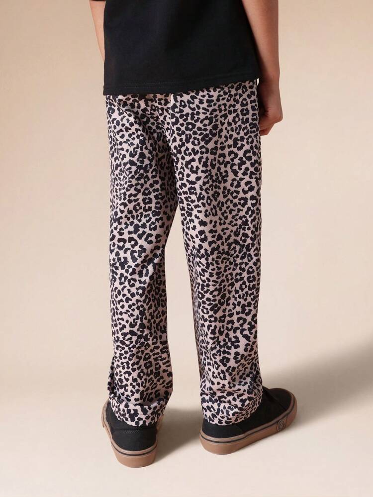 Leopard Print Pull On Joggers